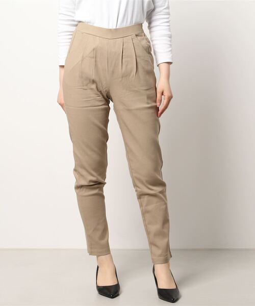 KOBE LETTUCE(コウベレタス)の「スーパーストレッチテーパードパンツ(その他パンツ・レディース・ベージュ/ネイビー/ブラック/オフホワイト/ピンク/チャコール・S/M/L/XL/S/S)」の19枚目の写真