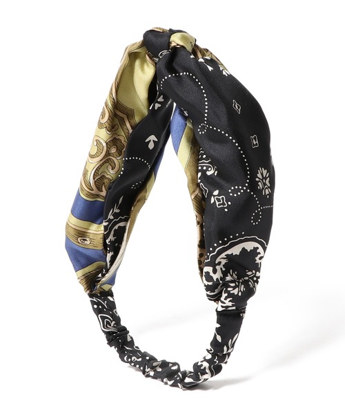 manipuri（マニプリ）の「MANIPURI / ヘッドバンド（ヘアバンド・レディース・インディゴブルー/アイボリー・FREE）」の2枚目の写真