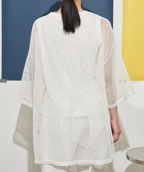 Libra Cue（リブラ キュー）の「シアーソフトメッシュトップス（Tシャツ/カットソー・レディース・ブラック/ベージュ/アイボリー・FREE）」の18枚目の写真