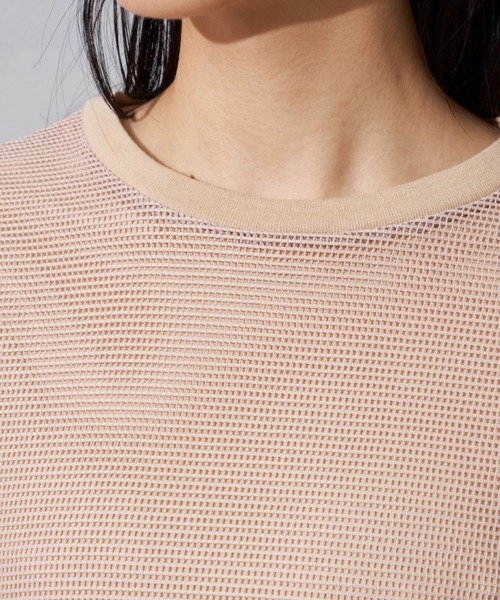 Libra Cue（リブラ キュー）の「シアーソフトメッシュトップス（Tシャツ/カットソー・レディース・ブラック/ベージュ/アイボリー・FREE）」の19枚目の写真