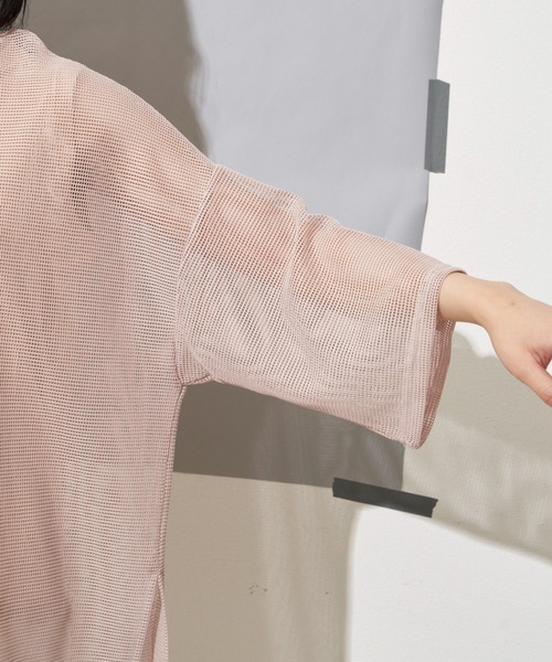 Libra Cue（リブラ キュー）の「シアーソフトメッシュトップス（Tシャツ/カットソー・レディース・ブラック/ベージュ/アイボリー・FREE）」の15枚目の写真