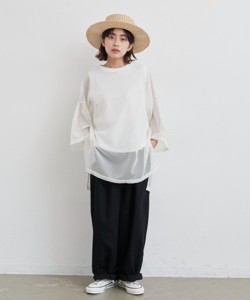 シアーソフトメッシュトップス（Tシャツ/カットソー）｜Libra