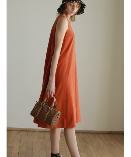 AMAIL(アマイル)の「Linen maron dress(ワンピース・レディース・アイボリー/オレンジ・FREE)」の16枚目の写真