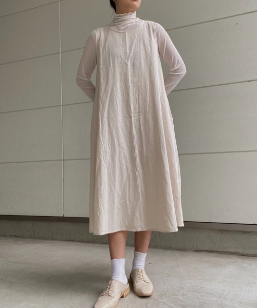 AMAIL(アマイル)の「Linen maron dress(ワンピース・レディース・アイボリー/オレンジ・FREE)」の8枚目の写真