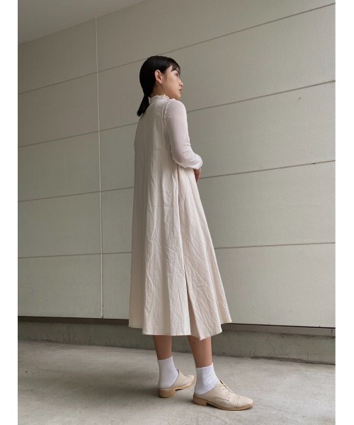 AMAIL(アマイル)の「Linen maron dress(ワンピース・レディース・アイボリー/オレンジ・FREE)」の9枚目の写真
