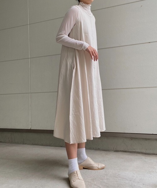 AMAIL(アマイル)の「Linen maron dress(ワンピース・レディース・アイボリー/オレンジ・FREE)」の7枚目の写真