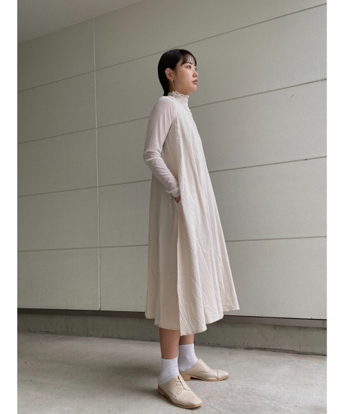 AMAIL(アマイル)の「Linen maron dress(ワンピース・レディース・アイボリー/オレンジ・FREE)」の6枚目の写真