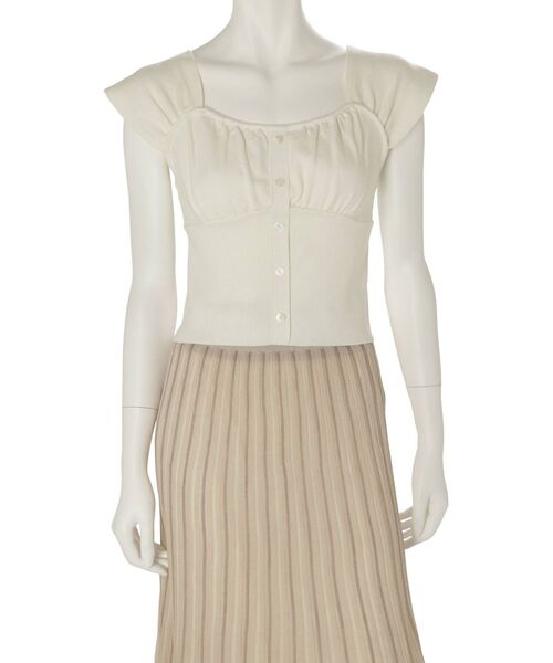 MERCURYDUO(マーキュリーデュオ)の「ビスチェ風フロントボタンニット(ニット/セーター・レディース・オフホワイト/ブラック/ピンク/ラベンダー・FREE)」の13枚目の写真