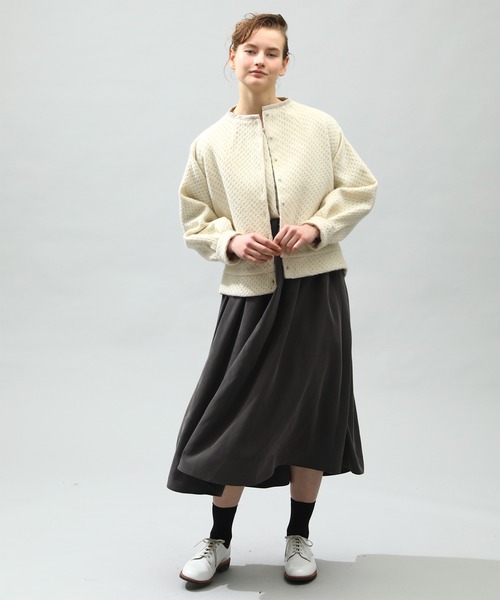 Kelen(ケレン)の「「KELEN / ケレン」BAUM / MOCK NECK JACQUARD COAT(ダウンジャケット/コート・レディース・ブラック/クリーム・S/M)」の13枚目の写真