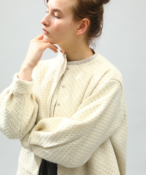 Kelen(ケレン)の「「KELEN / ケレン」BAUM / MOCK NECK JACQUARD COAT(ダウンジャケット/コート・レディース・ブラック/クリーム・S/M)」の3枚目の写真
