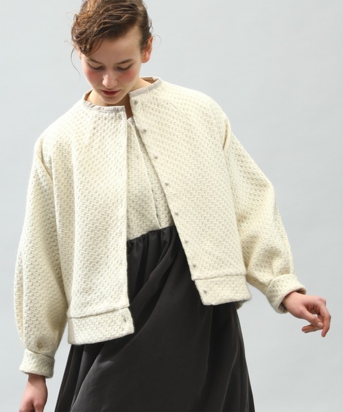 Kelen(ケレン)の「「KELEN / ケレン」BAUM / MOCK NECK JACQUARD COAT(ダウンジャケット/コート・レディース・ブラック/クリーム・S/M)」の9枚目の写真