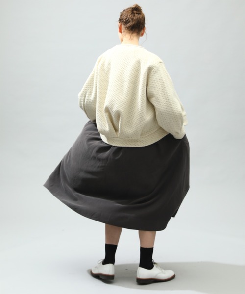 Kelen(ケレン)の「「KELEN / ケレン」BAUM / MOCK NECK JACQUARD COAT(ダウンジャケット/コート・レディース・ブラック/クリーム・S/M)」の6枚目の写真