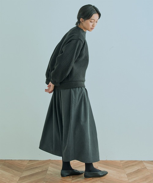 Kelen(ケレン)の「「KELEN / ケレン」BAUM / MOCK NECK JACQUARD COAT(ダウンジャケット/コート・レディース・ブラック/クリーム・S/M)」の4枚目の写真