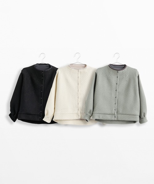 Kelen(ケレン)の「「KELEN / ケレン」BAUM / MOCK NECK JACQUARD COAT(ダウンジャケット/コート・レディース・ブラック/クリーム・S/M)」の8枚目の写真