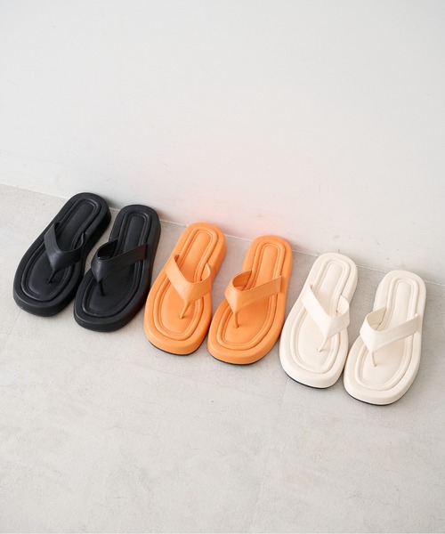FREE'S MART(フリーズマート)の「セットイントングサンダル(サンダル・レディース・ブラック/ホワイト/オレンジ・MEDIUM/SMALL)」の8枚目の写真