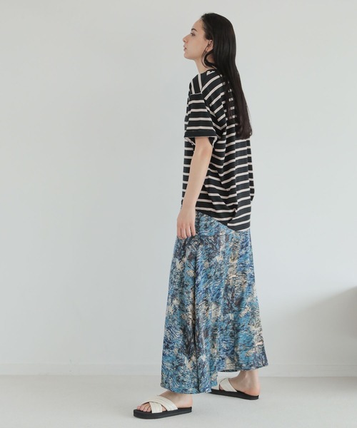 LAKOLE（ラコレ）の「アソートボーダー柄タックTシャツ / 297979（Tシャツ/カットソー・レディース・ブラック/ベージュ/パープル/ブラウン/ブルー/グリーン・SMALL/MEDIUM）」の14枚目の写真