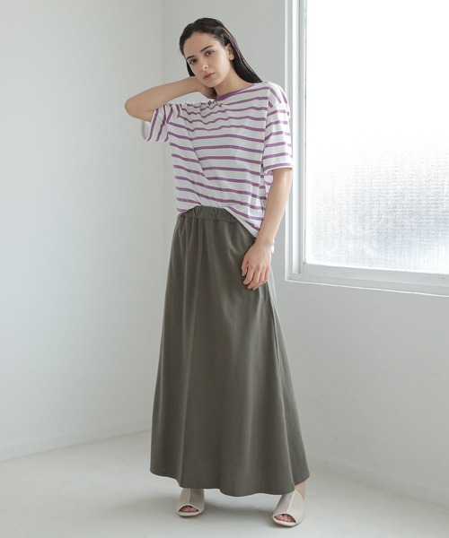 LAKOLE（ラコレ）の「アソートボーダー柄タックTシャツ / 297979（Tシャツ/カットソー・レディース・ブラック/ベージュ/パープル/ブラウン/ブルー/グリーン・SMALL/MEDIUM）」の15枚目の写真