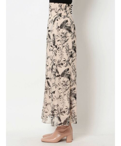 LAGUNAMOON(ラグナムーン)の「ラインボタニカルナロースカート(スカート・レディース・ネイビー/ベージュ・SMALL/MEDIUM)」の6枚目の写真