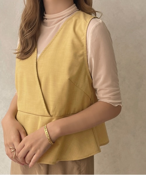 apres jour clair(アプレジュールクレア)の「【apres jour clair】リネンライクトップス【ZOZOTOWN限定アイテム】(シャツ/ブラウス・レディース・ベージュ/イエロー・X-LARGE/フリー)」の20枚目の写真