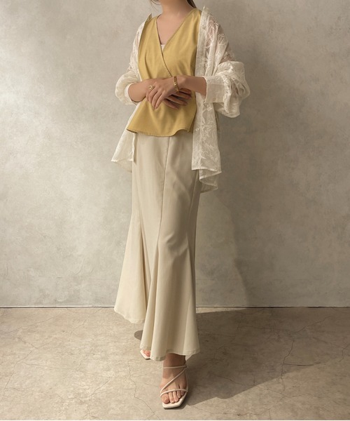 apres jour clair(アプレジュールクレア)の「【apres jour clair】リネンライクトップス【ZOZOTOWN限定アイテム】(シャツ/ブラウス・レディース・ベージュ/イエロー・X-LARGE/フリー)」の19枚目の写真