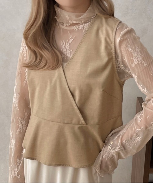 apres jour clair(アプレジュールクレア)の「【apres jour clair】リネンライクトップス【ZOZOTOWN限定アイテム】(シャツ/ブラウス・レディース・ベージュ/イエロー・X-LARGE/フリー)」の16枚目の写真