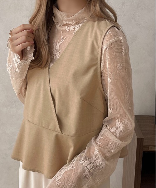 apres jour clair(アプレジュールクレア)の「【apres jour clair】リネンライクトップス【ZOZOTOWN限定アイテム】(シャツ/ブラウス・レディース・ベージュ/イエロー・X-LARGE/フリー)」の15枚目の写真