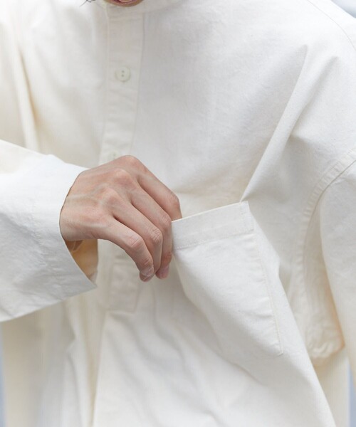 HINSON（ヒンソン）の「HINSON/ヒンソン ノーカラー グランパシャツ/ノーカラー/プルオーバー/2（シャツ/ブラウス・メンズ・ホワイト/ブラック/オフホワイト/その他13/その他15・SMALL/MEDIUM/LARGE）」の13枚目の写真