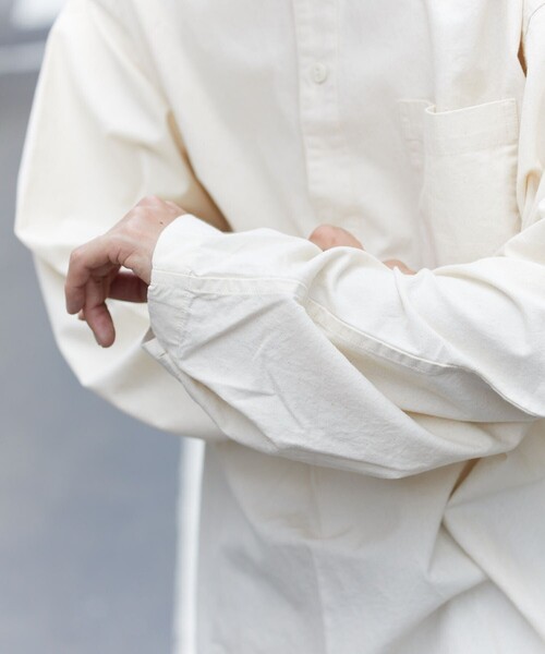 HINSON（ヒンソン）の「HINSON/ヒンソン ノーカラー グランパシャツ/ノーカラー/プルオーバー/2（シャツ/ブラウス・メンズ・ホワイト/ブラック/オフホワイト/その他13/その他15・SMALL/MEDIUM/LARGE）」の17枚目の写真