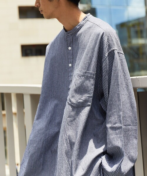 HINSON（ヒンソン）の「HINSON/ヒンソン ノーカラー グランパシャツ/ノーカラー/プルオーバー/2（シャツ/ブラウス・メンズ・ホワイト/ブラック/オフホワイト/その他13/その他15・SMALL/MEDIUM/LARGE）」の22枚目の写真