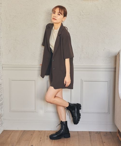 mysty woman(ミスティウーマン)の「レースアップブーツ 346324(ブーツ・レディース・ブラック/ブラウン/アイボリー・MEDIUM/LARGE)」の13枚目の写真