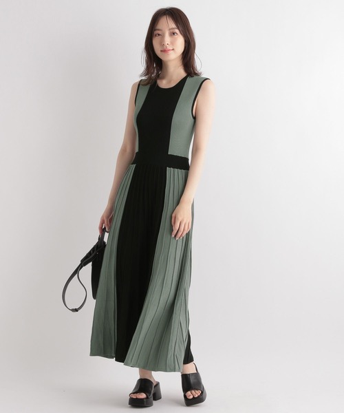 Andemiu（アンデミュウ）の「ハイショクノースリーブニットワンピース348870（ワンピース・レディース・チャコールグレー/ライトブルー/グリーン・FREE）」の12枚目の写真