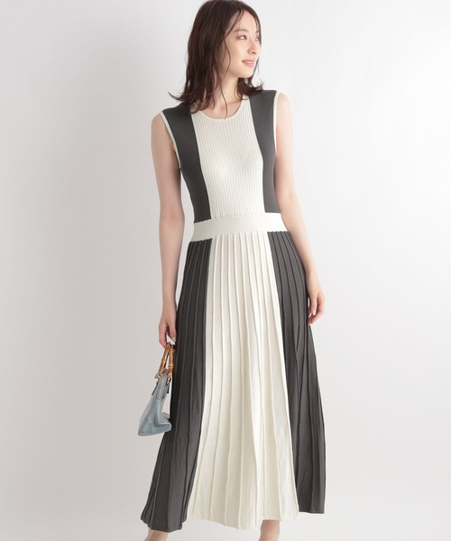 Andemiu（アンデミュウ）の「ハイショクノースリーブニットワンピース348870（ワンピース・レディース・チャコールグレー/ライトブルー/グリーン・FREE）」の15枚目の写真