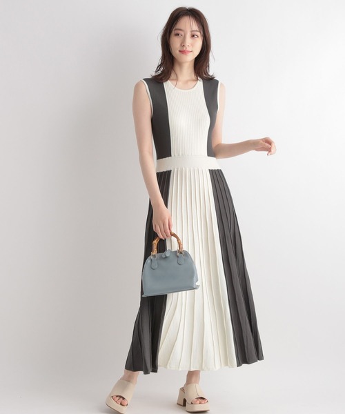 Andemiu（アンデミュウ）の「ハイショクノースリーブニットワンピース348870（ワンピース・レディース・チャコールグレー/ライトブルー/グリーン・FREE）」の18枚目の写真