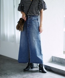 【Healthy denim/ヘルシーデニム】 Aded denim skirt