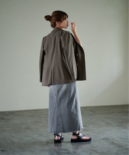 La TOTALITE(ラトータリテ)の「【Healthy denim/ヘルシーデニム】 Aded denim skirt(デニムスカート・レディース・チャコールグレー/ブルー系その他・36/38)」の5枚目の写真