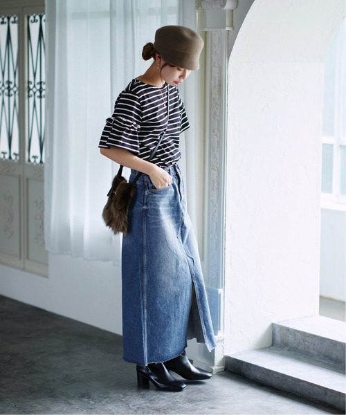 La TOTALITE(ラトータリテ)の「【Healthy denim/ヘルシーデニム】 Aded denim skirt(デニムスカート・レディース・チャコールグレー/ブルー系その他・36/38)」の9枚目の写真