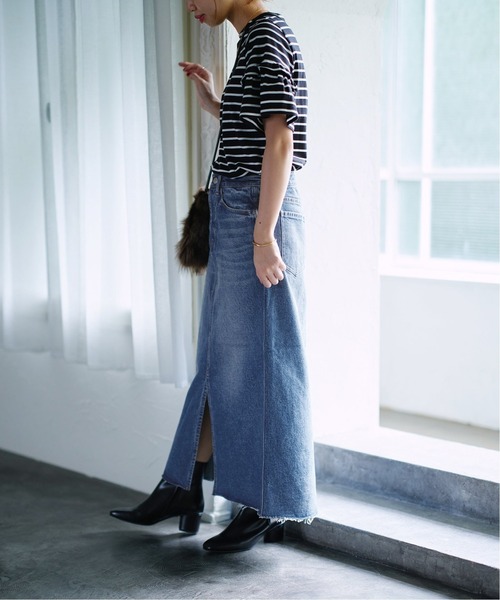 La TOTALITE(ラトータリテ)の「【Healthy denim/ヘルシーデニム】 Aded denim skirt(デニムスカート・レディース・チャコールグレー/ブルー系その他・36/38)」の11枚目の写真