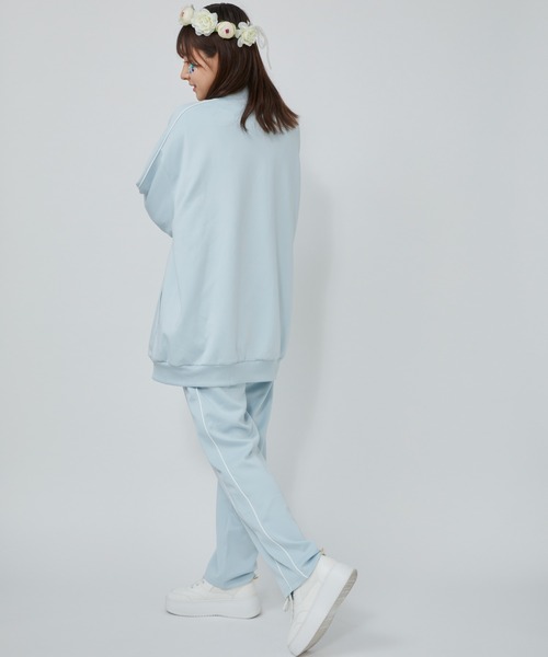 WEGO（ウィゴー）の「WEGO/【セットアップ対応商品】カラージャージパンツ（スウェットパンツ・レディース・ホワイト/ブラック/パープル/サックスブルー/ライトピンク・FREE）」の18枚目の写真