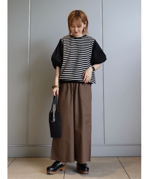 AMERICAN HOLIC(アメリカンホリック)の「袖ドロストドッキングプルオーバー(Tシャツ/カットソー・レディース・ライトグレー/その他7・M/L)」の3枚目の写真