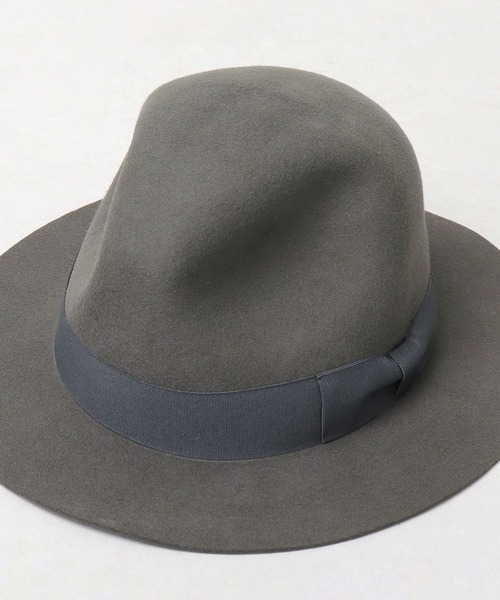 Ruben（ルーベン）の「ミドルブリム オープンクラウンハット / マウンテンハット / 中折れハット / ウールハット / つば広（ハット・メンズ・ブラック/グレー/カーキ・FREE）」の18枚目の写真