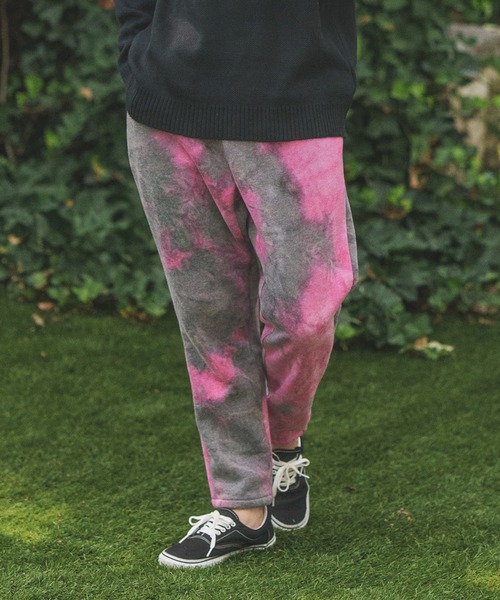 CAMBIO（カンビオ）の「mp10418-Tie dye Sweat Pants スウェットパンツ（スウェットパンツ・メンズ・ブルー系その他/ブラック系その他/キナリ・L/M/S）」の5枚目の写真
