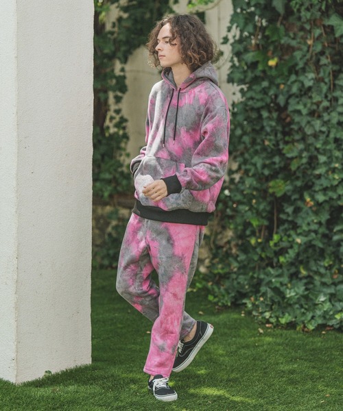 CAMBIO（カンビオ）の「mp10418-Tie dye Sweat Pants スウェットパンツ（スウェットパンツ・メンズ・ブルー系その他/ブラック系その他/キナリ・L/M/S）」の7枚目の写真