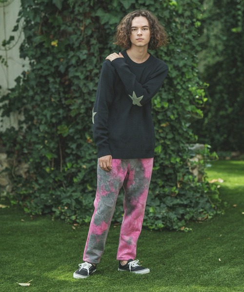 CAMBIO（カンビオ）の「mp10418-Tie dye Sweat Pants スウェットパンツ（スウェットパンツ・メンズ・ブルー系その他/ブラック系その他/キナリ・L/M/S）」の8枚目の写真