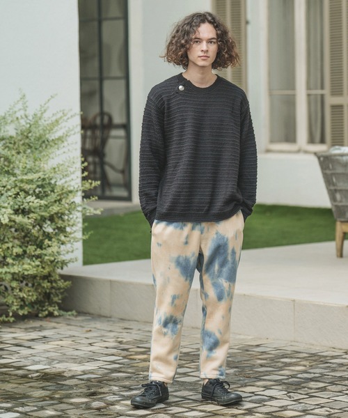 CAMBIO（カンビオ）の「mp10418-Tie dye Sweat Pants スウェットパンツ（スウェットパンツ・メンズ・ブルー系その他/ブラック系その他/キナリ・L/M/S）」の14枚目の写真