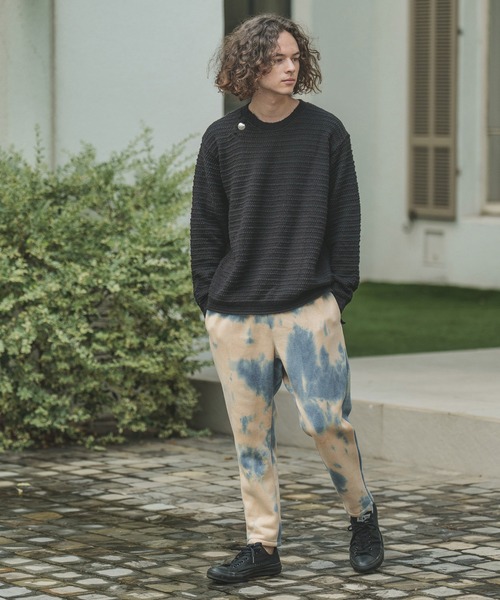 CAMBIO（カンビオ）の「mp10418-Tie dye Sweat Pants スウェットパンツ（スウェットパンツ・メンズ・ブルー系その他/ブラック系その他/キナリ・L/M/S）」の15枚目の写真