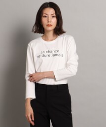 COUP DE CHANCE（クードシャンス）の「◆【洗える/日本製】ロゴプリント長袖Tシャツ（Tシャツ/カットソー）」