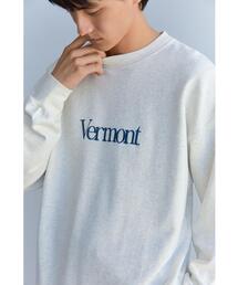 レタード スウェット クルーネック 長袖 トップス