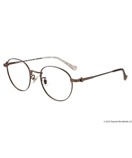 PEANUTS（ピーナッツ）の「ボストン型 めがね｜Zoff PEANUTS COLLECTION（メガネ・レディース・ブラック/ブラウン/ピンク・FREE）」の2枚目の写真