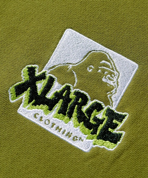 XLARGE(エクストララージ)の「GRAFFITI PULLOVER HOODED SWEAT(パーカー・メンズ・ブラック/オリーブ/ブラウン/ネイビー・S/M/L/XL)」の6枚目の写真