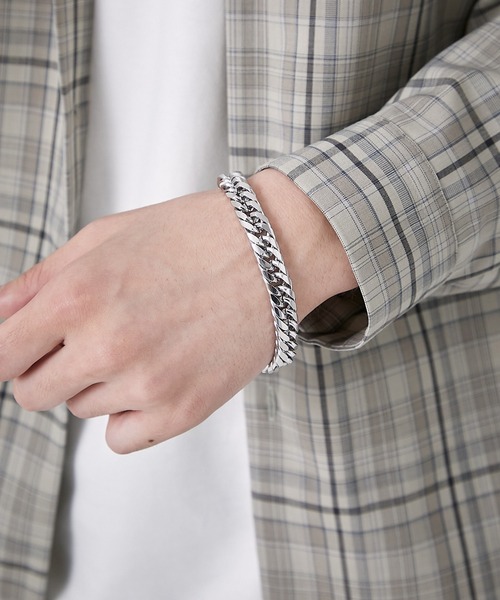 PUBLIC TOKYO（パブリックトウキョウ）の「【WEB限定】ダブルチェーンブレスレット（ブレスレット・メンズ・グレー・FREE）」の2枚目の写真